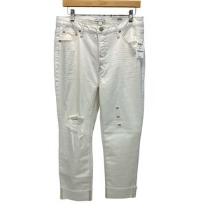 And Now This The Vintage Straight Distressed Jeans - White / Ivory - size 14W